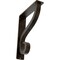 Ekena Millwork Ashford Triple, Wrought Iron Bracket, (Triple center brace), Antiqued Brass 2"W  x 7 1/2"D x 10"H BKTM02X07X10TASABS - alternate 1